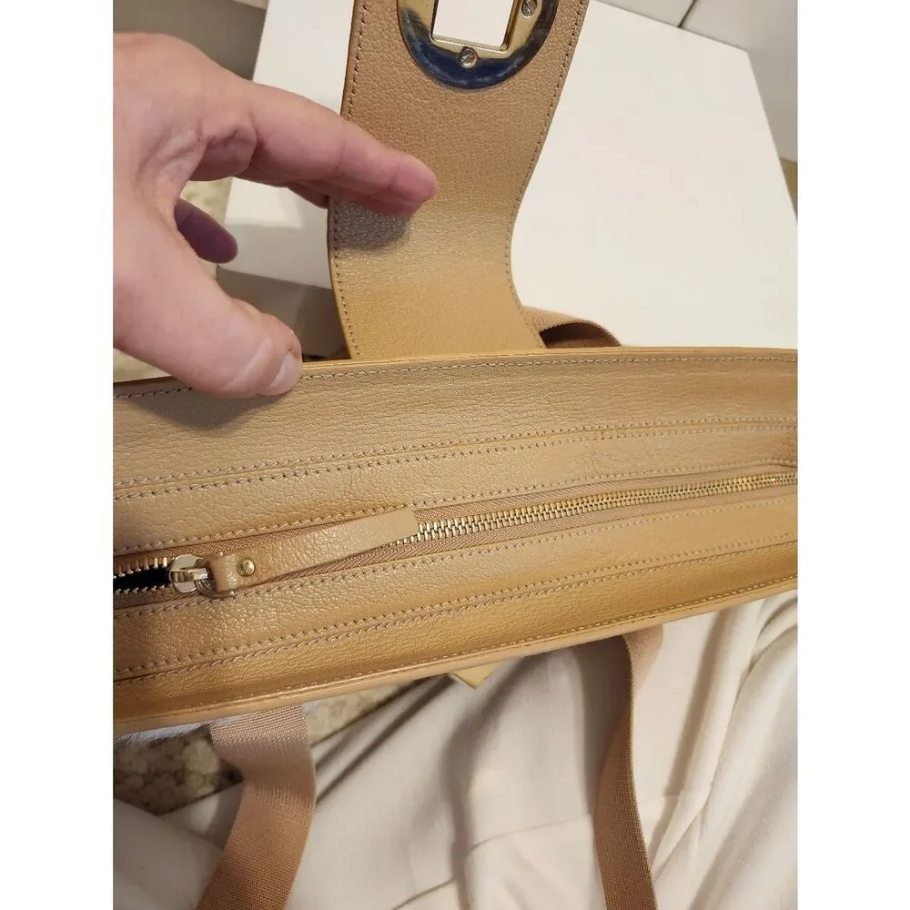 Kate Spade New York Faux Fur Shearling/Cream Leather Satchel Shoulder Bag $498